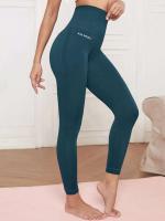 Monos de color sólido de entrenamiento de cintura alta para mujer de yoga sin costuras, ropa deportiva para gimnasio - details 2