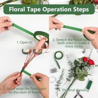 Cinta Floral Verde Autoadhesiva Papel de Envoltura de Pétalos para Decoración de Flores DIY - details 8