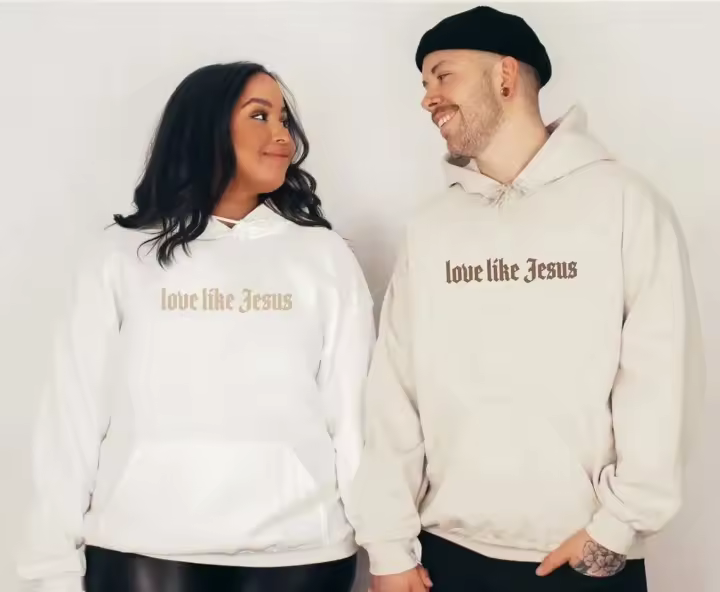 Sudaderas con Capucha de Amor Like Jesus Cómodas de Vellón para Hombres y Mujeres - 1