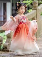 Hanfu-vestido de princesa china para niña, bordado súper inmortal, conjunto de verano de estilo Tang para primavera y otoño - details 12