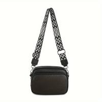 Bolso bandolera de cuero retro, bolso de hombro con correa ancha, bolso cuadrado multicapa de moda para mujer - details 6
