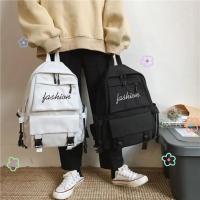 Mochila nvas grande para hombres y mujeres, cuello sual de color sólido, bolso de hombro escolar Vie, versión coreana - details 6
