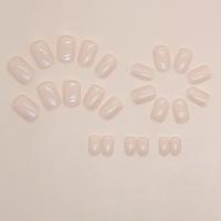 24pcs Uñas Postizas Cortas Y Redondas En Colores Sólidos Full Cover Desmontables Para Dedos De La Mano En Acrílico - details 15