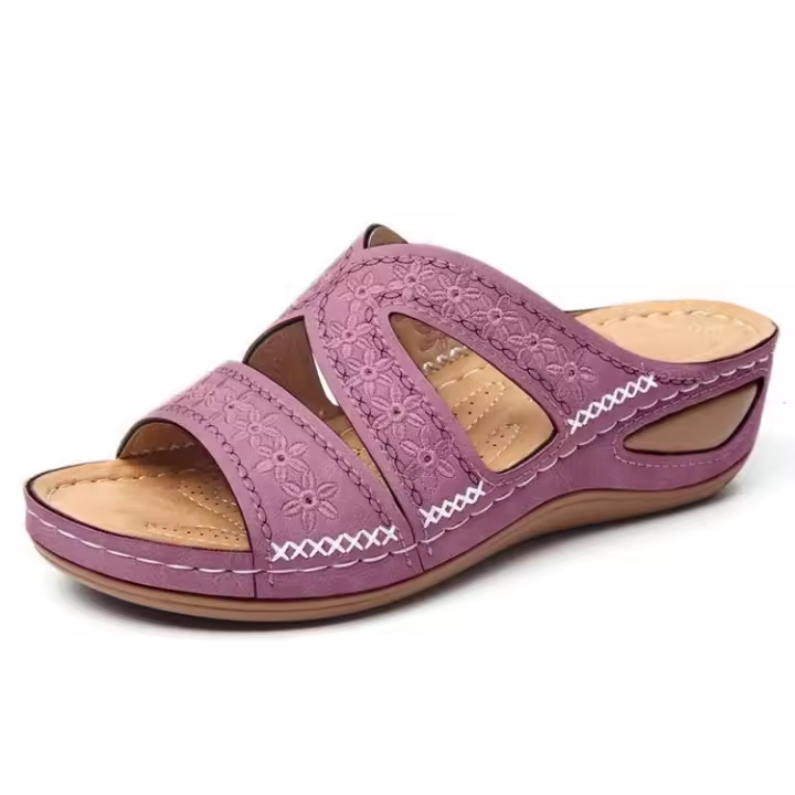 Tacones altos con cuña para mujer, zapatos de moda de verano. - 1