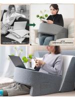 Almohada de Lectura Suave Almohada de Escritorio con Apoyabrazos para Juegos, Trabajo, Sentar en Sofá Cubierta Desmontable y Lavable - details 4