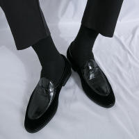 Mocasines de piel sintética para hombre, zapatos informales de cuero sintético, a la moda, para negocios, bodas y fiestas - details 24