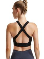 Sujetador deportivo para mujer, Top corto, chaleco de Yoga con cremallera frontal, talla grande, correa ajustable a prueba de agua - details 14