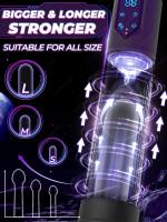 Bomba de pene eléctrica, Juguetes sexuales para hombres, extensión de pene automática IPX7, bomba de agua para pene, agrandamiento de pene, erección de pene, tren de pene - details 5