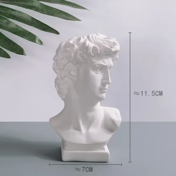Maceta decorativa para Interior, jarrón con cabeza frontal, frascos modernos, decoración del hogar, arreglos florales, escultura artística de escritorio - 1
