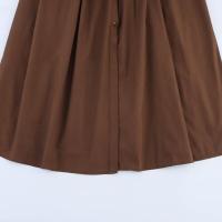 BUNO-nuevo Vestido Midi de Verano para Mujer con Cinturón 2025 Cuello en V Sin Mangas Línea A Casual de un Solo Botón Elegante Sólido para Mujer. - details 9