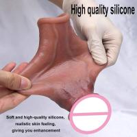 Leten Extender Realistic Condom Delay Ejaculation Sleeve Dick Male Dildo Sex Toys for Men Adult Erotic Goods - details 17