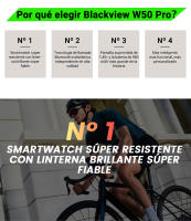 Blackview Reloj Inteligente W50 Pro Pantalla HD de 1.45'' Luz de Carga Llamadas por Bluetooth - details 3