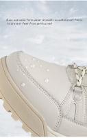 Botas de Nieve para Mujer Impermeables, Antideslizantes, Zapatos de Cordón Gruesos Talla Grande - details 2