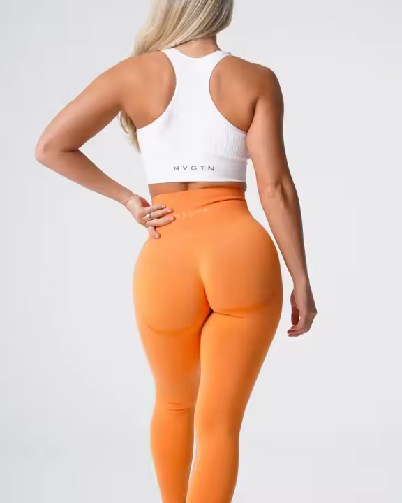 Pantalones de Yoga Suaves para Mujer NVGTN con Encaje y Espalda Ajustada en Lulua Push Up Fitness Outfits Pantalones Deportivos - 1
