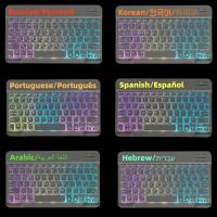 Funda para Samsung Tab S6 Lite de 10,4 pulgadas, carcasa con teclado RGB, ratón, retroiluminación arcoíris, teclado mágico español, P610, P615, P613, P619 - details 9