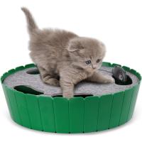 Pawaboo Juguete Escondido Electrónico para Gato, Imita la Escena Real del Gatito y el Ratón con Interruptor de Control - Verde - details 0