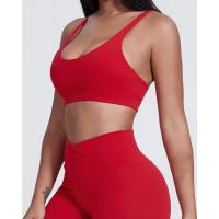 Sujetador deportivo sin costuras para mujer, espalda cruzada, alta elasticidad, camiseta sin mangas para Fitness, Yoga, gimnasio - details 10