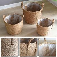 Maceta de Paja Extra Grande de Estilo Clásico, Ideal para Plantas Verdes o Flores - details 3