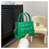 1 bolso elegante de color sólido para mujer con correa desmontable - Diseño con patrón de corazón, perfecto para regalo del Día de San Valentín, disponible en magenta, blanco, negro, verde, amarillo - details 39