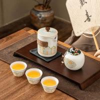 Juego de viaje, tres tazas, taza de cerámica rápida para invitados, preparación al aire libre, tetera para beber, regalo de empresa, recuerdos disponibles - details 4