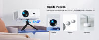 Proyector【Android TV】, Proyector 4K Soporte, 25000 Lúmen Proyector Bluetooth WiFi Full HD 1080P Nativo, TOPTRO Proyector Cine En Casa HDMI USB, Enfoque Eléctrico 4P Corrección, Zoom 50% con Trípode - details 8
