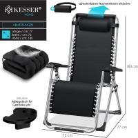 Tumbona Plegable y Resistente |   Silla de Jardín, Capacidad de 200 kg, Acolchado Ergonómico Extra Ancho, Respaldo Ajustable, Almohada para el Cuello y Portavasos - details 20
