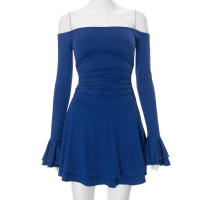 M23DS735 Vestido superior de color sólido plisado de cintura alta ajustado nuevo a la moda para mujer - details 68