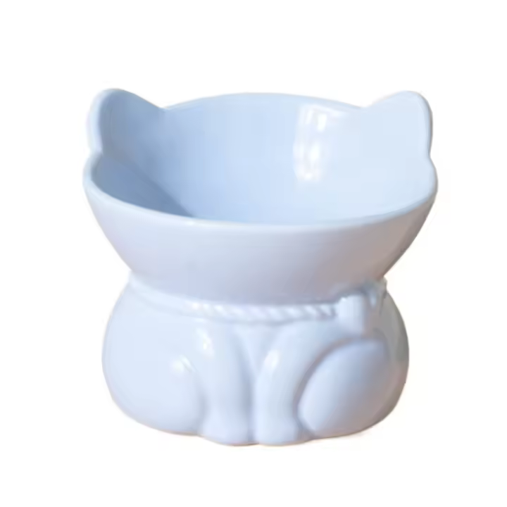 Cuenco de cerámica para gatos, cuenco de alimentación para comida de perros con boca inclinada, antivuelco, gran capacidad, alimentador para beber para mascotas, gatitos y cachorros - 1