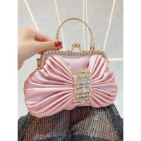 Nuevo Kelly francés brillante hecho a mano para banquete con incrustaciones de diamantes, bolso de cena con lazo, bandolera de hombro. - details 2