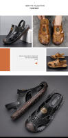 Sandalias de Hombre de Cuero de Vaca Zapatos de Playa Antideslizantes para el Verano - details 7
