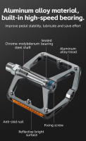 ROCKBROS-par de pedales reflectantes para bicicleta, accesorio de aleación de aluminio, antideslizantes, para montaña y carretera - details 4