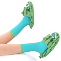 Zapatillas de sandía para hombre y mujer, chanclas planas informales con dibujos animados de tiburón Eva, Chanclas de playa, novedad de verano - details 3