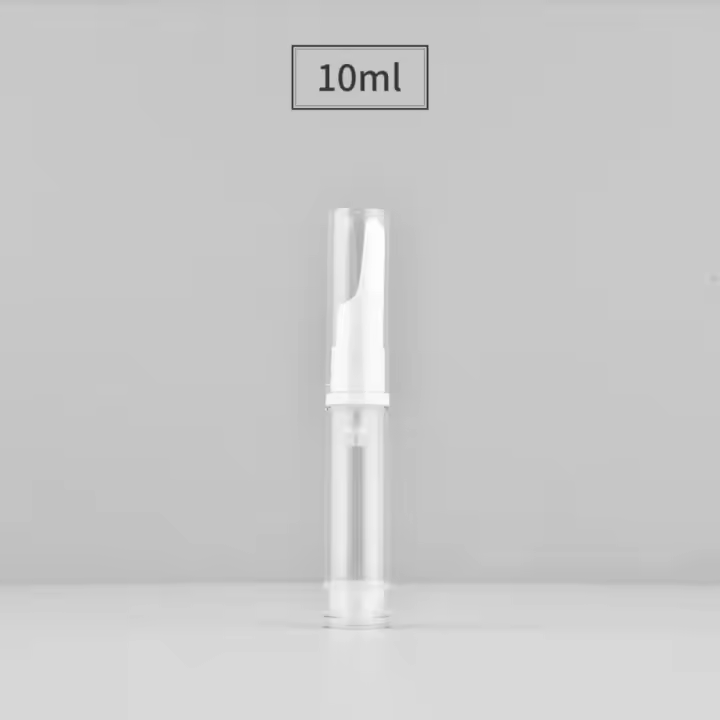 Botella con bomba de vacío transparente sin aire, crema cosmética para ojos, dispensador de tamaño de viaje, contenedores rellenables, herramientas de maquillaje portátiles, 5/10/15ml - 1