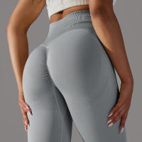 Leggings de yoga sin costuras para mujer, ropa deportiva de entrenamiento, pantalones deportivos de cintura alta - details 50