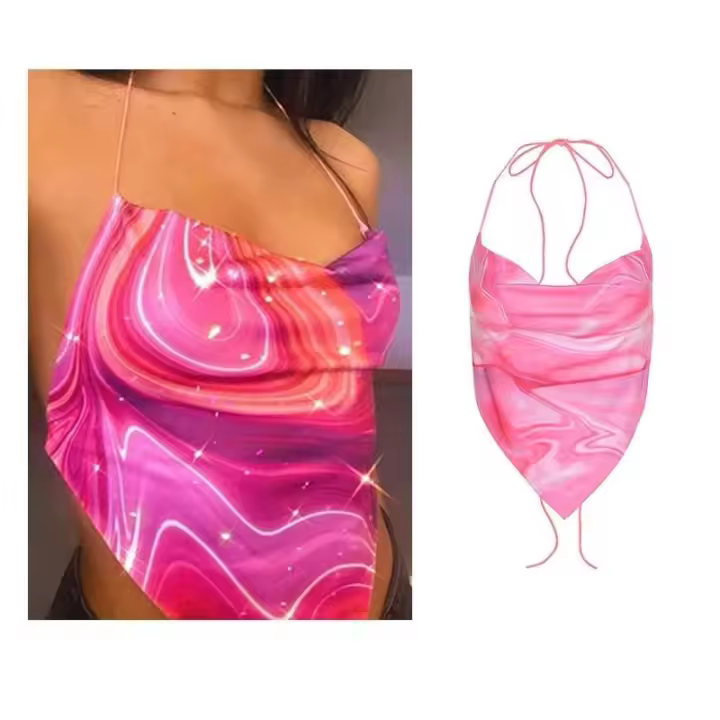 Camisola Retro Marrón Top Corto Hueco de Estilo Cyber Y2K Corset Gótico de Hada Sexy - 1
