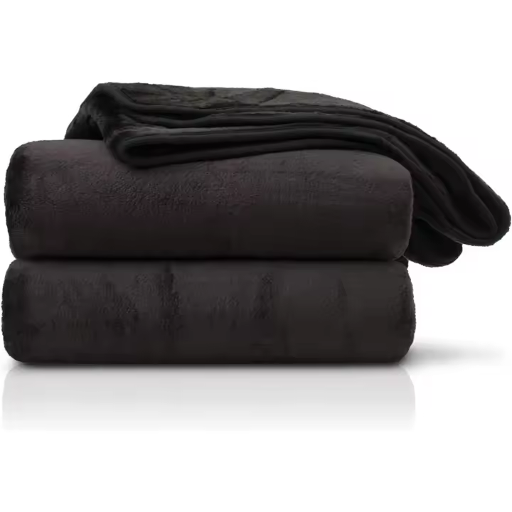 Amago - Manta de Sofá, Sensación de Cachemira, 180 x 220 cm - Negro - 1