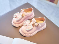 Zapatos de cuero para niña con lazos de perlas, zapatos planos suaves y cómodos con perlas de princesa, primavera y otoño - details 3