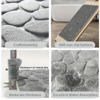 Alfombra de baño de espuma viscoelástica con alivio de guijarros, absorbente y lavable, 1 unidad - details 1
