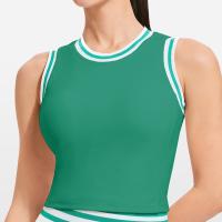 Sujetador deportivo de yoga de manga corta de una copa de malla transpirable para mujer - details 2