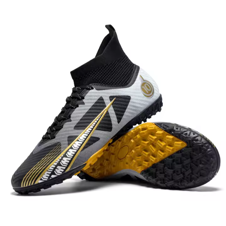 Zapatos de fútbol de caña alta AG con tacos largos para césped TF, tacos rotos, zapatos de entrenamiento de competición - 1