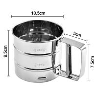 Tamiz de harina de acero inoxidable, tamiz de polvo de taza, Gadget de cocina de malla para pasteles, tamiz de malla de azúcar, tamiz para hornear - details 4