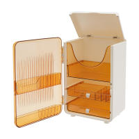 Caja de almacenamiento de cosméticos, tocador a prueba de polvo, caja de almacenamiento para el cuidado de la piel, estante de almacenamiento de escritorio, caja de cosméticos de gran capacidad - details 2