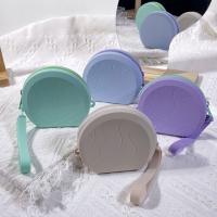 Morandi Color semicírculo bolsa de cosméticos de silicona monedero rectangular bolsa de almacenamiento multifunción soporte para brochas de maquillaje Color sólido - details 4