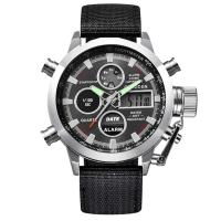 Reloj de Diseñador de Doble Tiempo Leten Reloj de Cronómetro Multifuncional con Banda de Nylon de Moda Reloj de Alarma para Hombres de Marca Grande - details 7