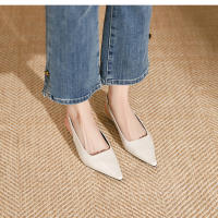 Nuevos zapatos adelgazantes de tacón bajo y poco profundos para mujer, zapatos planos - details 16