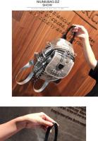 Mochila Super Pop para mujer, nueva moda, Mochila pequeña de estilo occidental de alta calidad, bolso de tres usos TrendyinsSilver - details 4