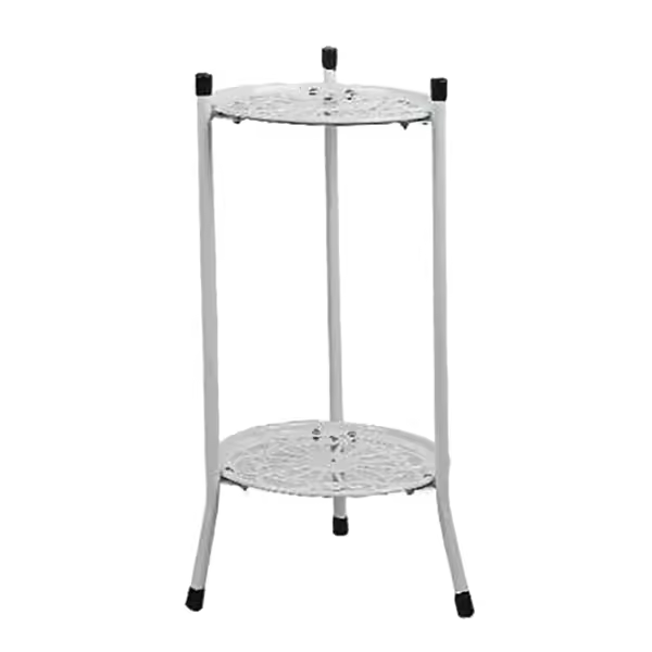 Soporte elegante para plantas de Metal de dos capas, estante para plantas en maceta, soportes modernos y altos para decoración de interiores y exteriores A - 1