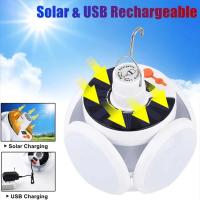 Luz Solar plegable para exteriores, bombilla LED portátil recargable por USB, luces de búsqueda, antorcha de Camping, lámpara de emergencia para cortes de energía - details 0