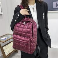 Mochila De algodón espacial para mujer, bolso de hombro de hilo de diseñador de diamantes, bolso escolar de gran capacidad, nueva moda coreana - details 18