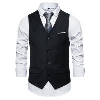 Chaleco de traje azul, chaqueta chalecos sin mangas de negocios para hombre, talla asiática S-6XL, chaleco para fiesta de boda, rojo, morado, negro y gris - details 22